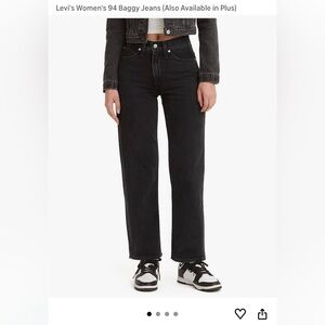 Levi’s Women 94 Baggy Jeans in Black Stonewash - Size US30